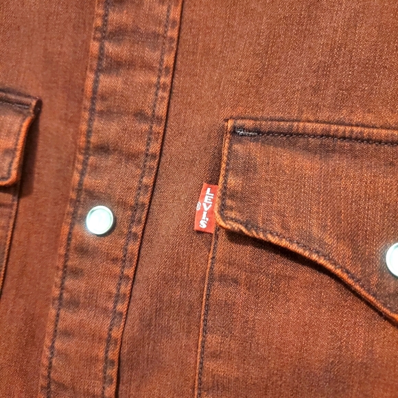 Levi's Western Pearl Snap Jacket Nirvana Print Upcycle - Picture 6 of 16